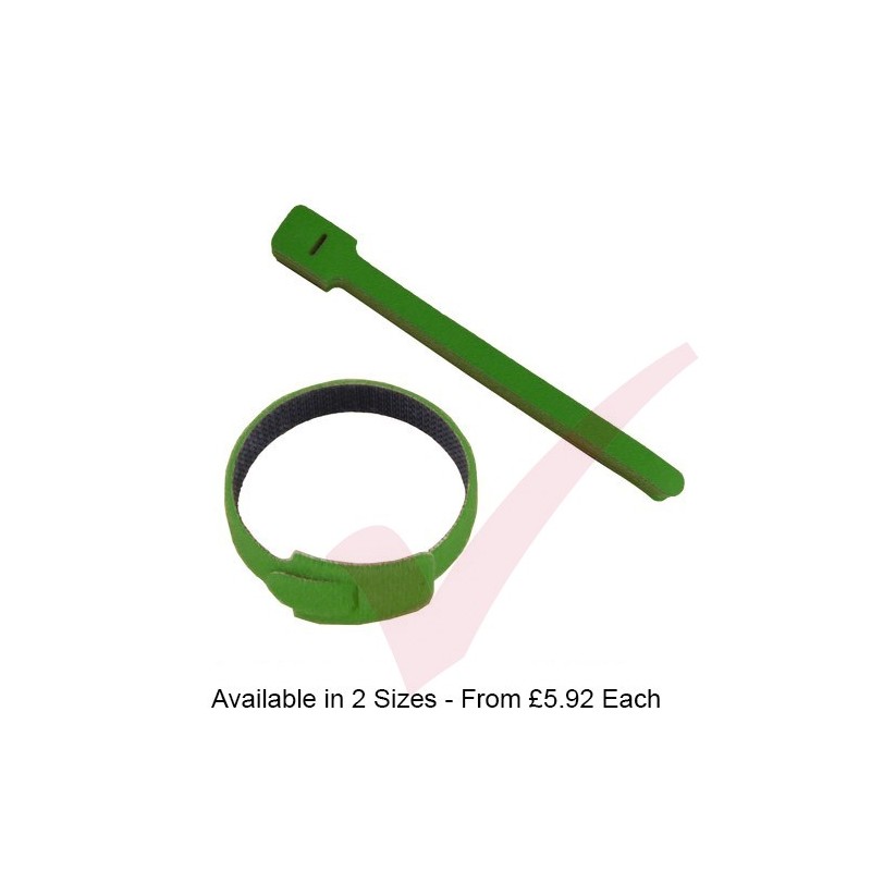 Velcro® green Cable Ties One Wrap Double Sided Straps 20mmx200mm