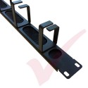 1U 4 Ring Brush Strip Panel Management Bar