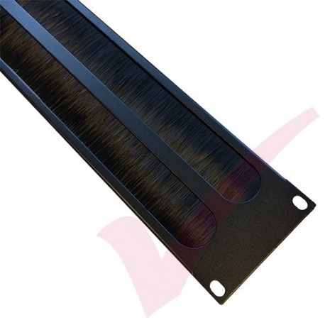 2U Brush Strip Panel (2x 1U Sections)