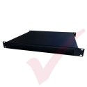1U 19 inch Cable Pass Through Management Panel - Black