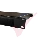 1U 19 inch Cable Pass Through Management Panel - Black
