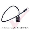 Grey - RJ45 Cat5e UTP PVC INJ Moulded Male - Female Extension Cable