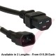 C14 to C21 High Grade SJT 15A Power Cables Black