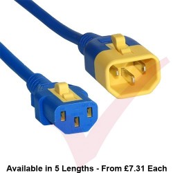 C13 to C14 'V-Lock' Power Cable Blue