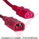C13 to C14 'P-Lock' Power Cable Red