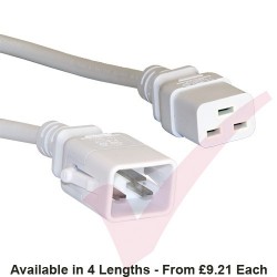 C19 to C20 'P-Lock' Power Cable White