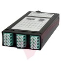 Zettonics LC OM4 Multimode 12 Duplex Unloaded Fibre Cassette Aqua
