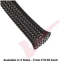 25 Metre Black - Halogen Free Braid Sleeving