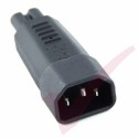 IEC Male C14 to Figure of 8 C7 Female Power Adaptor