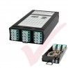 Zettonics MTP/MPO LC OM4 Multimode 12 Duplex Fibre 2x MTP Cassette Aqua (Polarity A/C) 