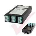 Zettonics LC OM4 Multimode 12 Duplex Unloaded Fibre Cassette Aqua