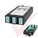 Zettonics LC OM4 Multimode 24 Fibre Splice Cassette Aqua