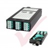 Zettonics LC OM4 Multimode 24 Fibre Splice Cassette Aqua