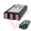 Zettonics LC OM4 Multimode 24 Fibre Splice Cassette Violet