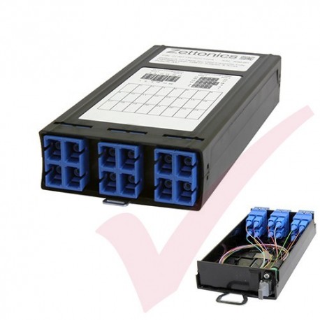 Zettonics MTP/MPO SC OS2 Singlemode 6 Duplex Fibre Cassette (Polarity A/C)