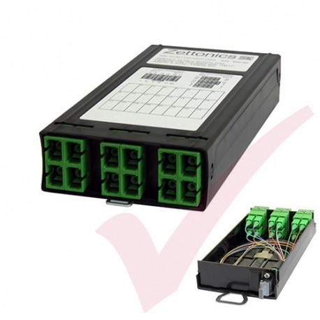 Zettonics MTP/MPO SC/APC OS2 Singlemode 6 Duplex Fibre Cassette (Polarity A/C)