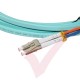 OM4 LC to LC Flat Twin Ruggedised Fibre Cable Aqua Blue