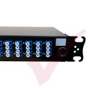 1U LC Duplex Sliding Patch Panel Loaded With 48 LC Duplex Singlemode Adaptors
