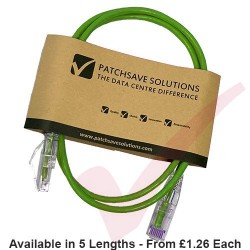 Cat6 Slim U/UTP Small Diameter Snagless Booted Patch Cables Green