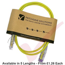 Cat6 Slim U/UTP Small Diameter Snagless Booted Patch Cables Yellow
