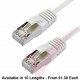 Cat6a Slim U/FTP Small Diameter Snagless Booted Patch Cables White