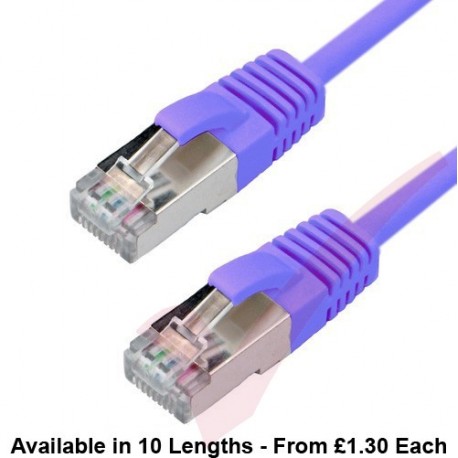 Cat6a Slim U/FTP Small Diameter Snagless Booted Patch Cables Blue