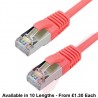 Cat6a Slim U/FTP Small Diameter Snagless Booted Patch Cables Red