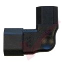 IEC Left Angled C14 Male to C13 Female Power Adaptor