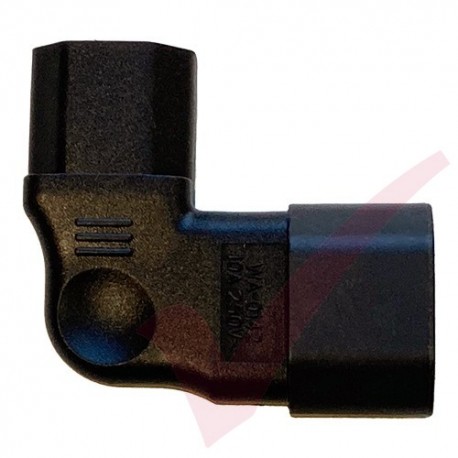 IEC Right Angled C14 Male to C13 Female Power Adaptor