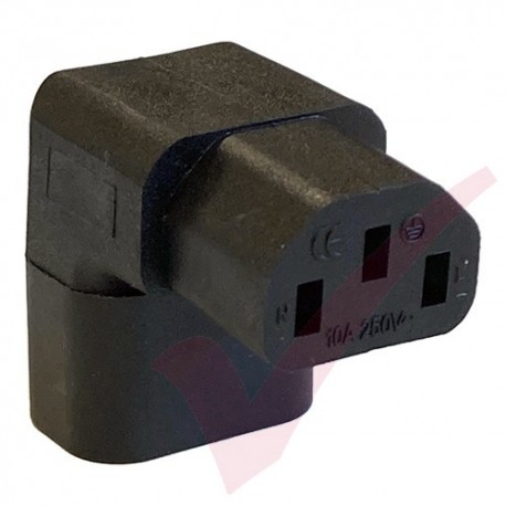 IEC Right Angled C14 Male (Down) to C13 Female Power Adaptor