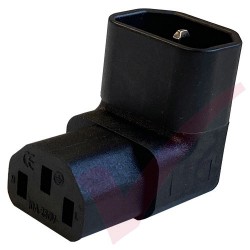 IEC Right Angled C14 Male (Up) to C13 Female Power Adaptor