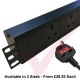 Horizontal UK Socket to UK 13A Plug with 3 Metre Trailing Cable 1.5U Rack PDU