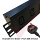 Horizontal C13 Socket to UK 13A Plug with 3 Metre Trailing Cable 1.5U Rack PDU