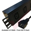 Horizontal C13 Socket to C20 Plug with 3 Metre Trailing Cable 1.5U Rack PDU