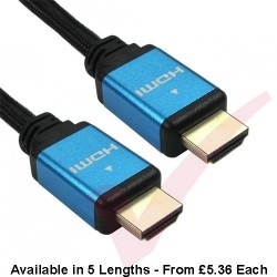 HDMI 8k Ultra High Speed v2.1 Certified Cable Blue Aluminium
