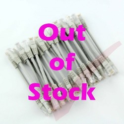 24 Pack of 20cm (8-inch) in Grey - Cat6 High Grade 250MHz 24AWG LSZH Patch Cables for 2U Patching