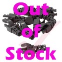 Black RJ45 Snagless Slimline Crimp High Density Boot 10 Pack