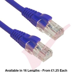 Excel Cat5e Patch Cables RJ45 UTP LSZH Snagless Booted Blue