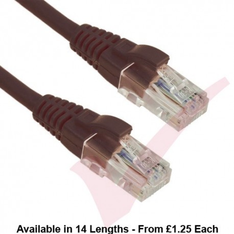Excel Cat5e Patch Cables RJ45 UTP LSZH Snagless Booted Black