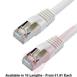 Cat6a Patch Cables RJ45 S/FTP (10G) Premium LSZH Snagless Booted White
