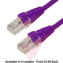 Excel Cat6 Patch Cables RJ45 UTP LSZH Snagless Booted Purple