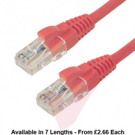 Excel Cat6 Patch Cables RJ45 UTP LSZH Snagless Booted Pink