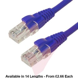 Excel Cat6 Patch Cables RJ45 UTP LSZH Snagless Booted Blue