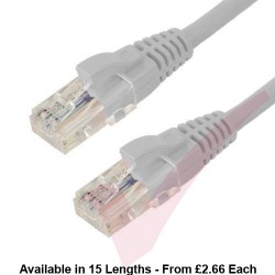Excel Cat6 Patch Cables RJ45 UTP LSZH Snagless Booted Grey