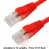 Cat6 Patch Cables RJ45 UTP Premium LSZH Snagless Booted Red