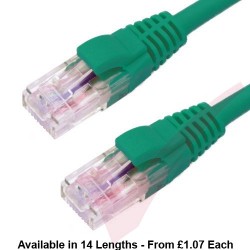 Cat6 Patch Cables RJ45 UTP Premium LSZH Snagless Booted Green