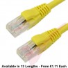 Cat6 Patch Cables RJ45 UTP Premium LSZH Snagless Booted Yellow