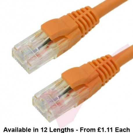 Cat6 Patch Cables RJ45 UTP Premium LSZH Snagless Booted Orange