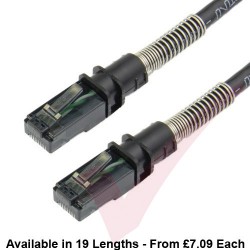 Patchsee Cat6a Patch Cables RJ45 UTP (10G) PVC Flush Booted