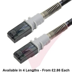 Patchsee Cat6a Patch Cables Crossover RJ45 UTP (10G) PVC 
